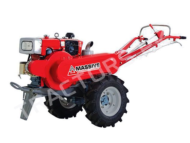 Massive MT-18 Electric Walking Tractor with Rotary Tiller & Plough - 2 Furrow